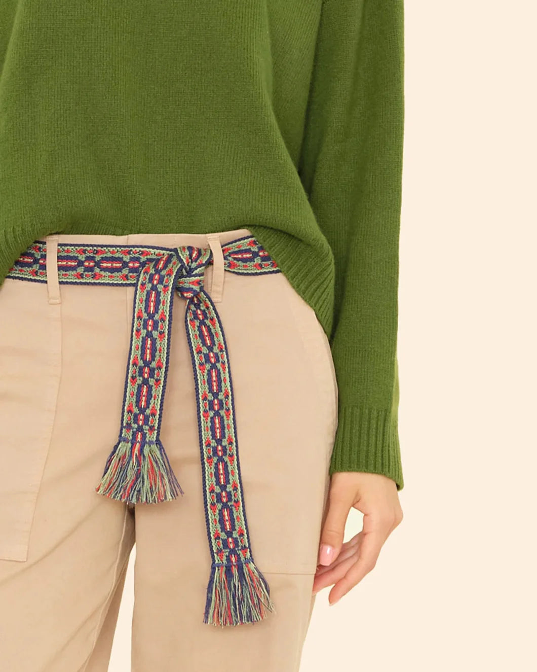 Xirena Rios Belt Grasshopper on figure front