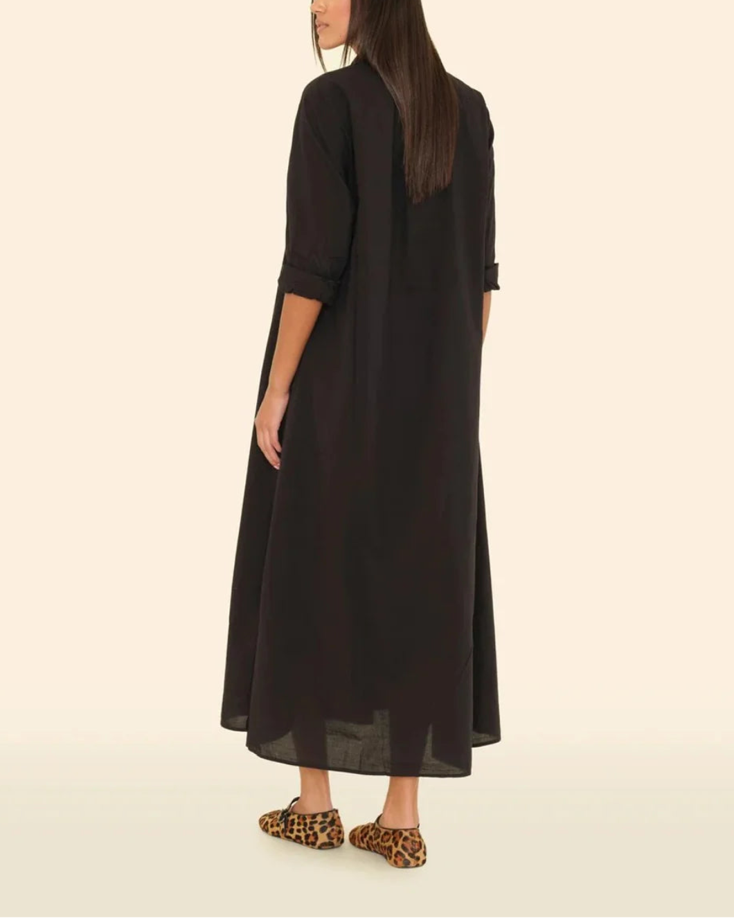 XIRENA boden dress black on figure back