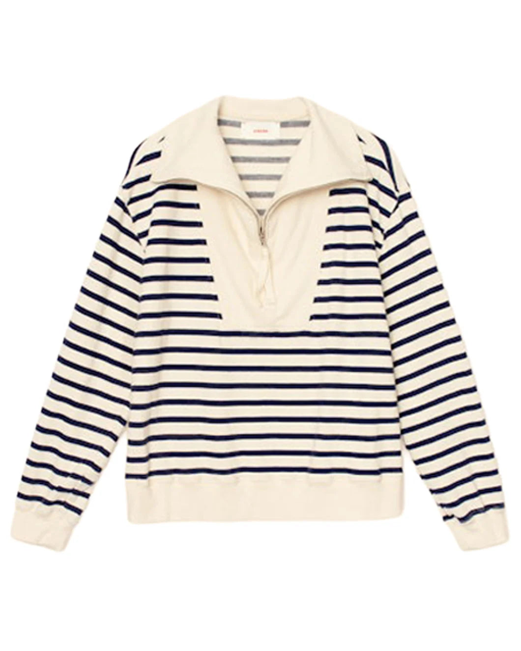 XIRENA kat sweatshirt natural stripe front isolated