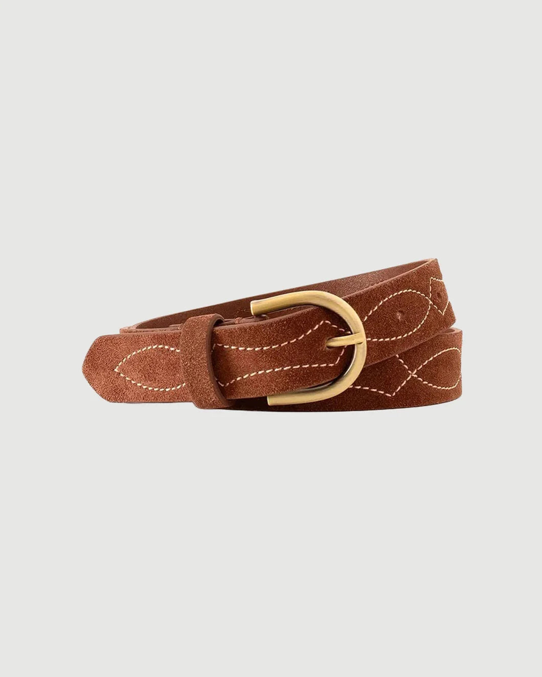 XIRENA Laredo belt mahogany isolated