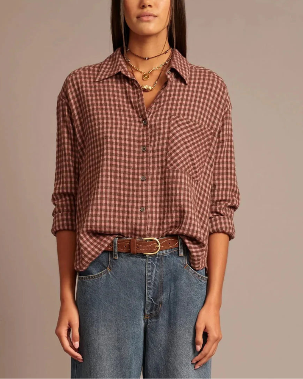 XIRENA Laredo belt mahogany on figure front
