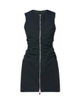 wynn hamlyn zipper mini dress black front