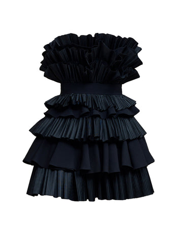 acler elsher mini dress black front