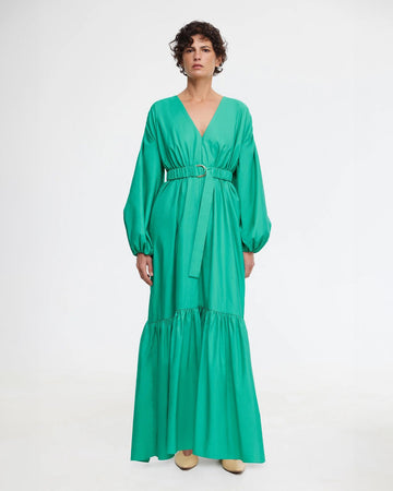 acler springer maxi dress green on figure front