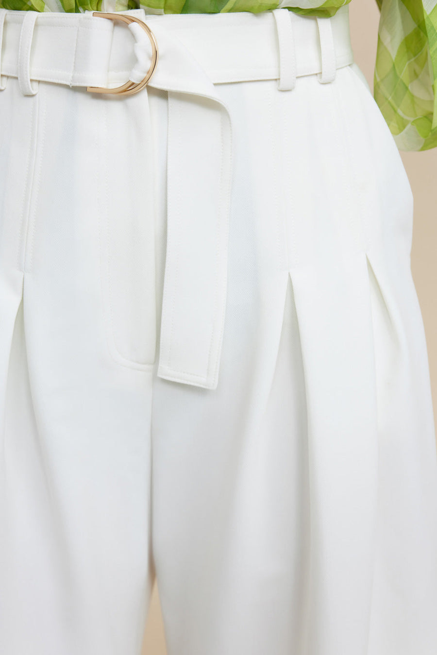 acler strathmere pant white figure detail