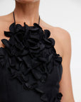 acler toren midi dress black dress on figure detail