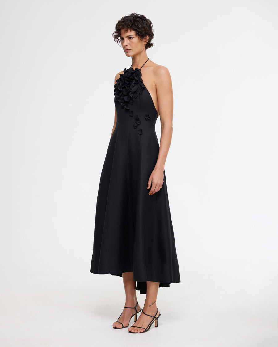 acler toren midi dress black dress on figure side