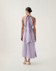 aje mariel trapeze dress lilac purple on figure back