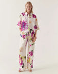 aje Portray Relaxed Pant wild hydrangea on figure front