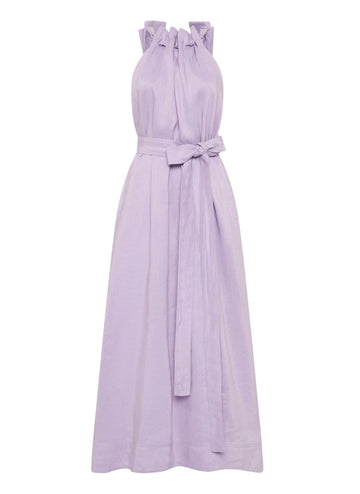 aje mariel trapeze dress lilac purple isolated