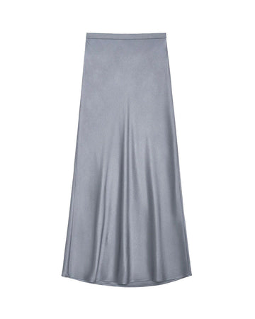 anine bing bar silk skirt grey