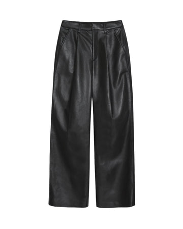 anine bing carmen pant black recycled leather