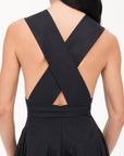 another tomorrow Cutout Circle Dress black on figure back detail