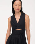 another tomorrow Cutout Circle Dress black on figure front detail