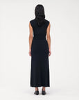 another tomorrow bias belted dress black dress on figure back