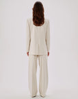 another tomorrow oversized blazer and relaxed wide leg pants parchment blazer and pants on figure back