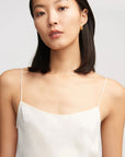 argent Camisole in Matte-Side Silk Charmeuse ivory