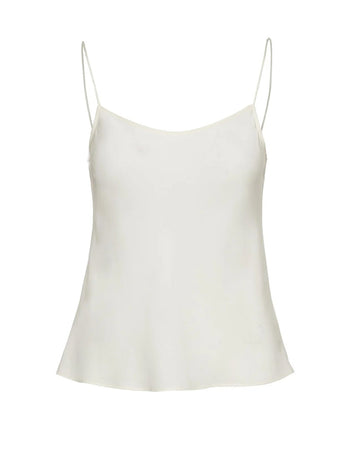 argent Camisole in Matte-Side Silk Charmeuse ivory