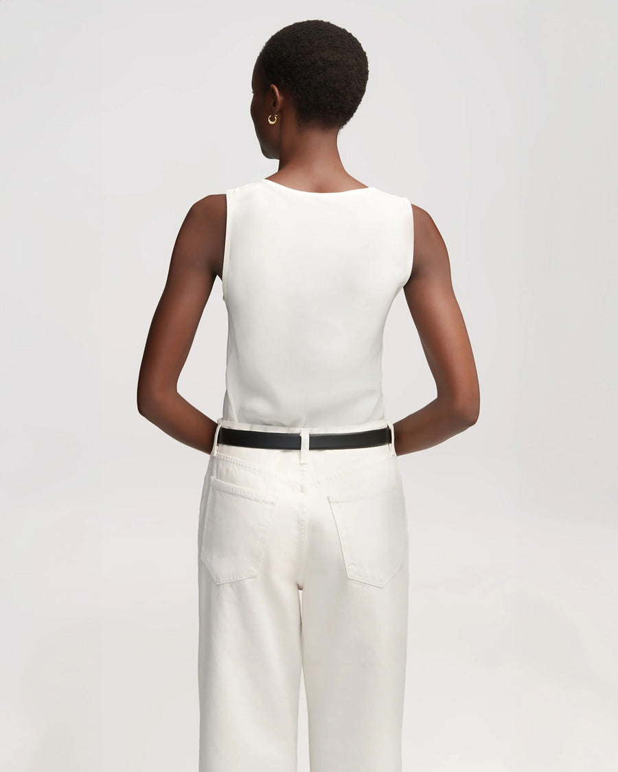 argent tank in matte side silk charmeuse ivory