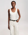 argent tank in matte side silk charmeuse ivory