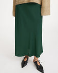 by melene birger boshan maxi skirt green figure  detail