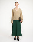 by melene birger boshan maxi skirt green figure front
