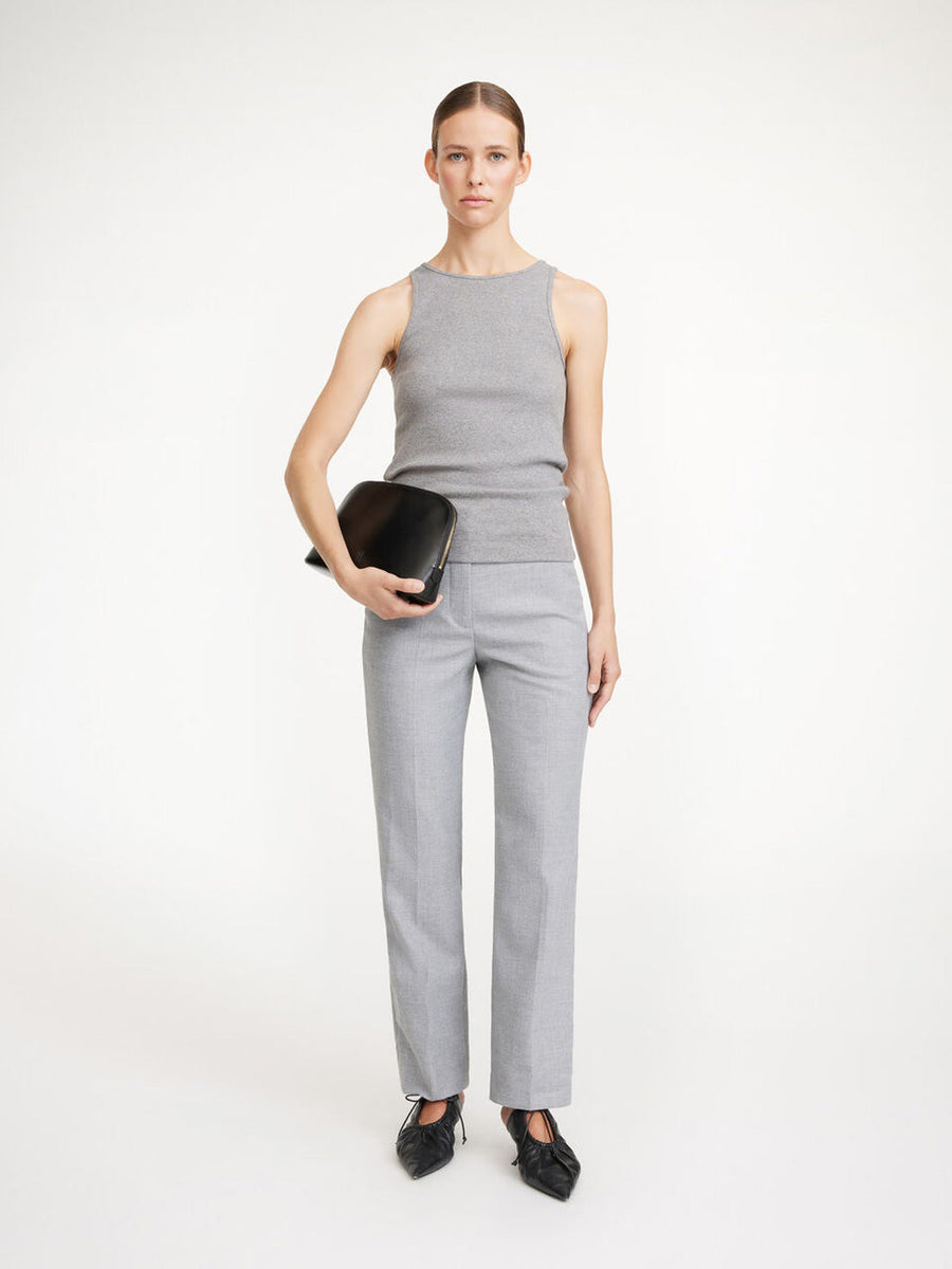 by malene birger igda straight leg trousers grey  figure front