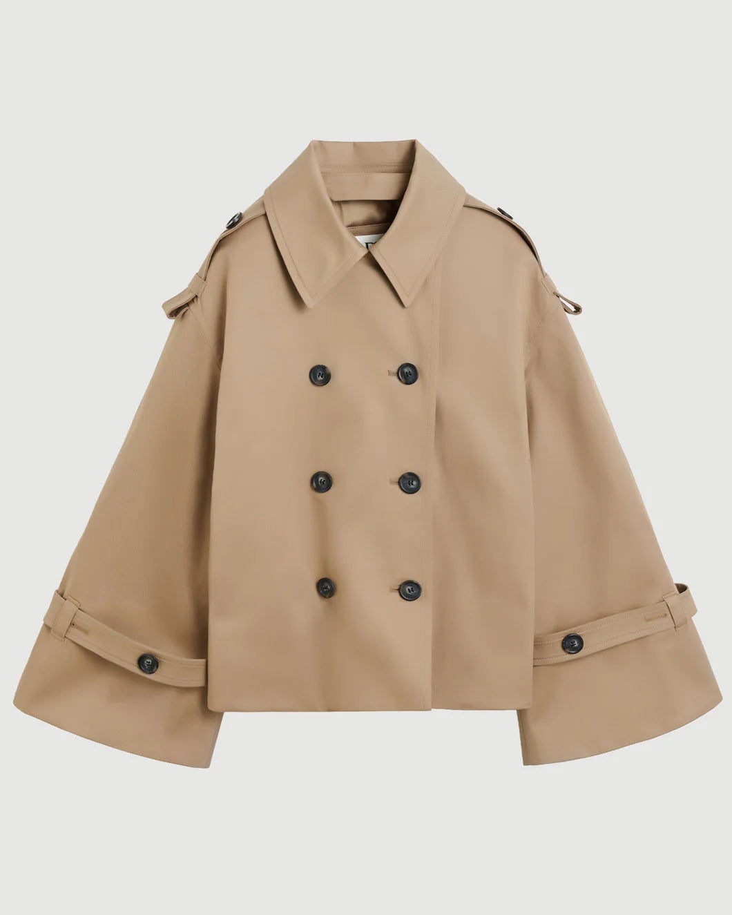 by malene birger Alisandra trench jacket in fosil tan isolated