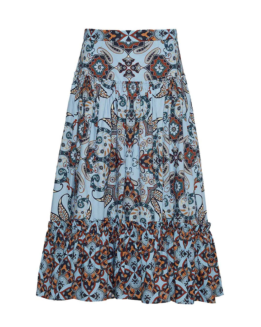 cara cara tisbury skirt blue floral front
