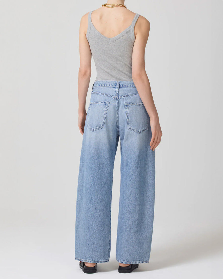 citizens of humanity brynn drawstring trouser blue lace on figure back