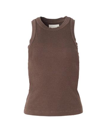 citizens of humanity isabel rib tank brown front