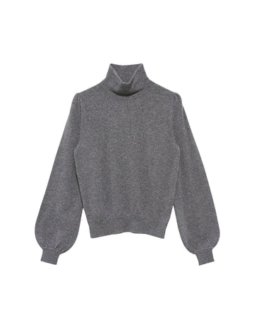 demylee leblanx turtleneck sweater grey front