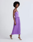 derek lam 10 crosby brisha pleated cami dress purple figure side