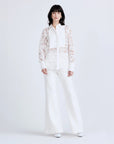 derek lam 10 crosby megan long sleeve button down blouse white on figure front