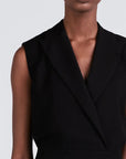 derek lam crosby merrill sleeveless blazer jumpsuit black figure  detail