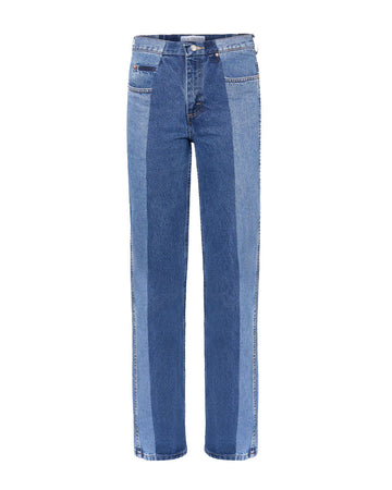 ELV MID DARK BLUE STOVEPIPE JEANS FRONT