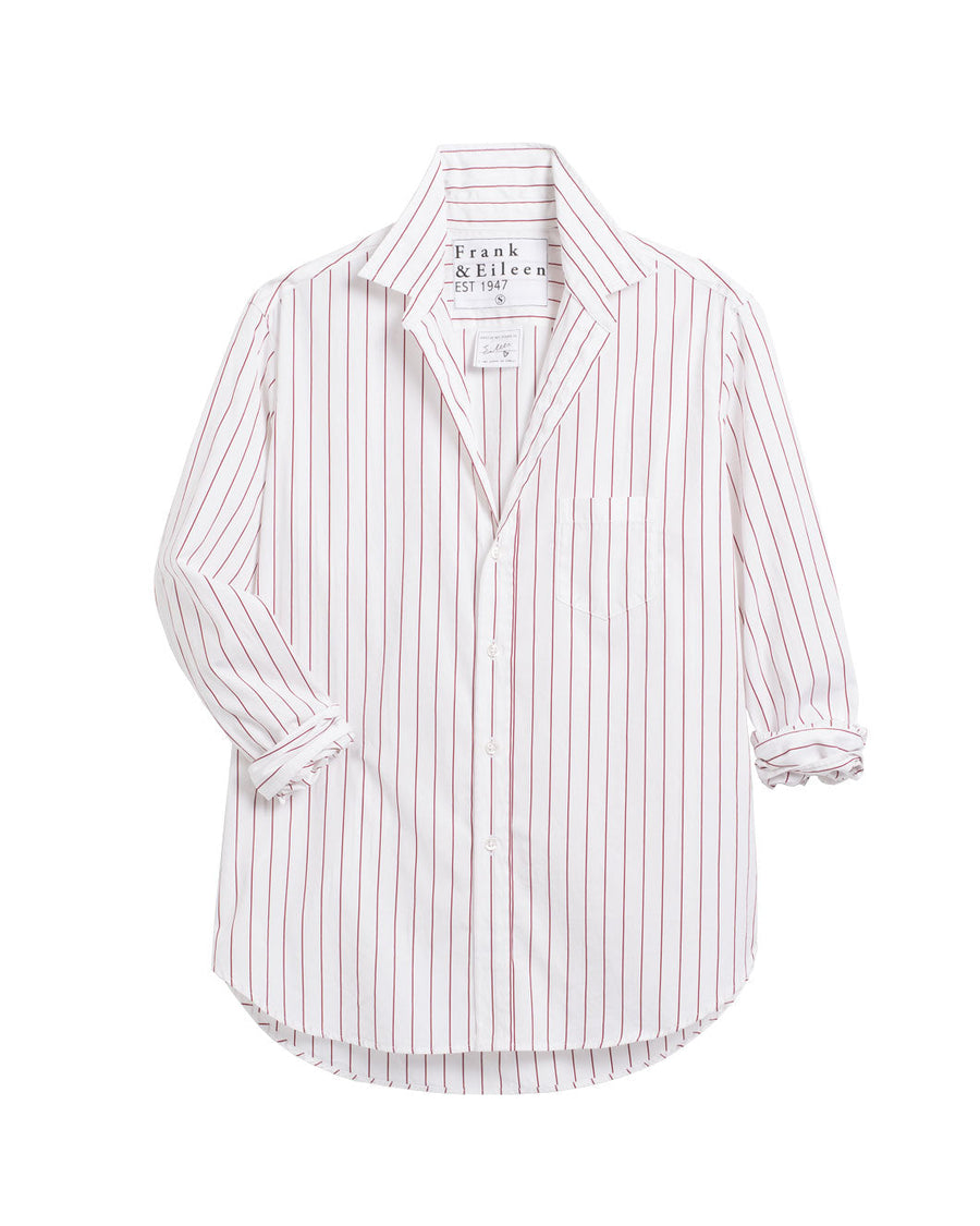 frank and eileen relaxed Eileen Button Up red stripe