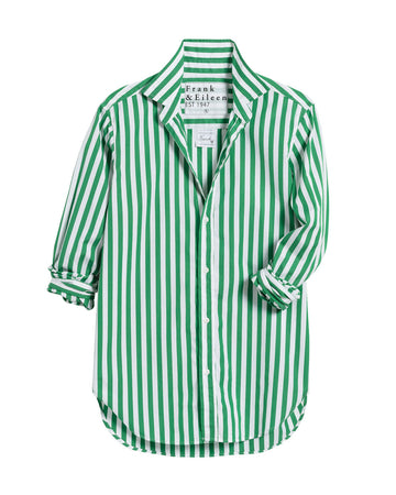 frank and eileen frank classic button up wide green stripe