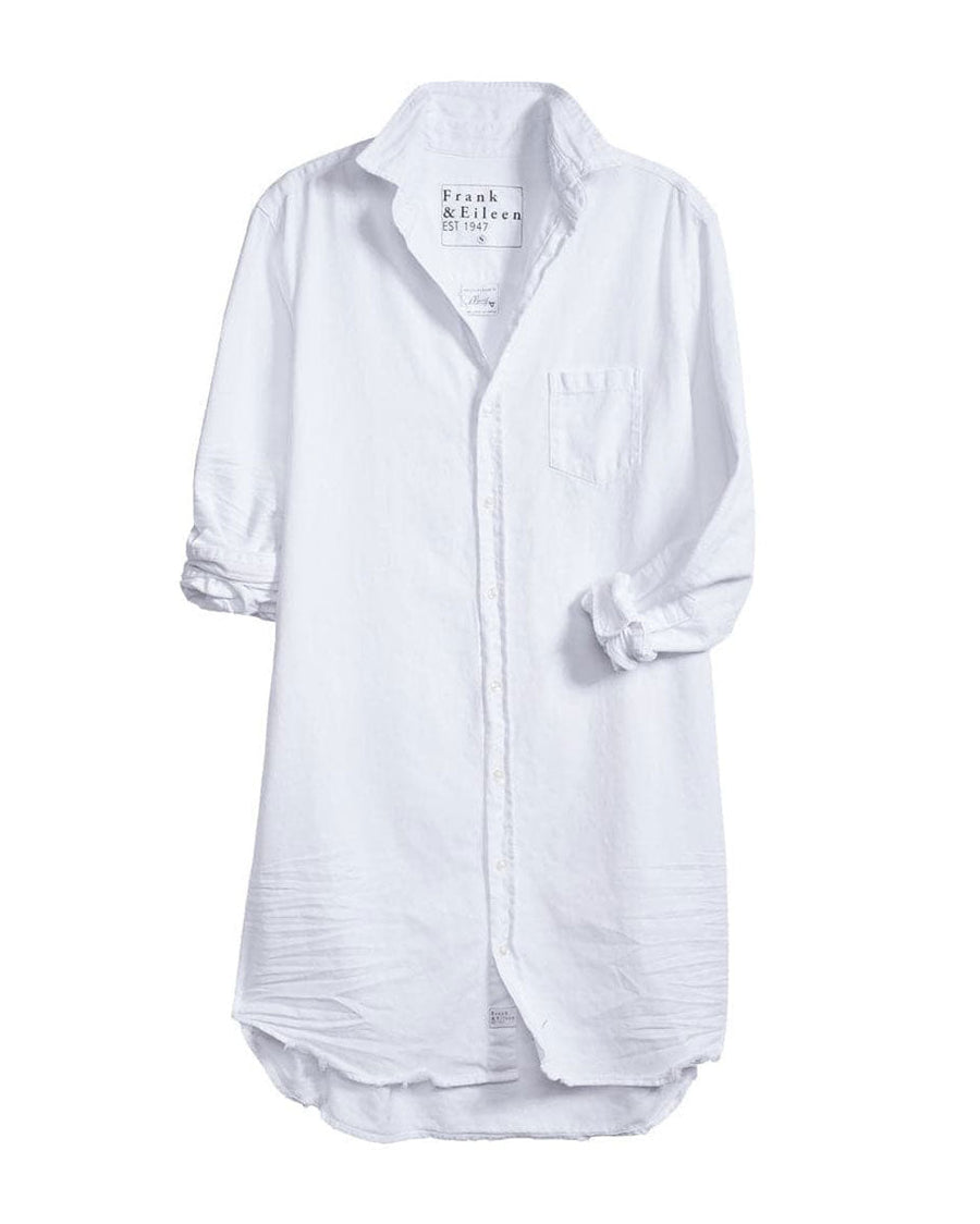 Mary Woven Button Up Dress white