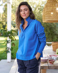 frank and eileen patrick popover henley royal blue on figure front