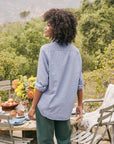 frank and eileen relaxed button up grey figure back