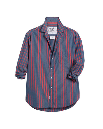 frank and eileen relaxed button up shirt blue and red stripes