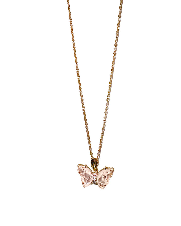 hanna flutter necklace rose quartz