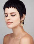 her new tribe Karat Odette Earrings gold on figure