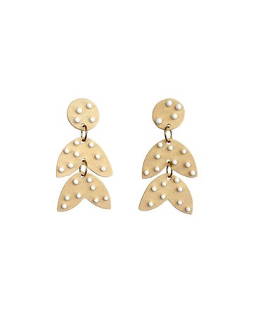 her new tribe Nonpareil Marion Earrings beige