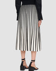 joseph skirt stripes black and white skirt figure back