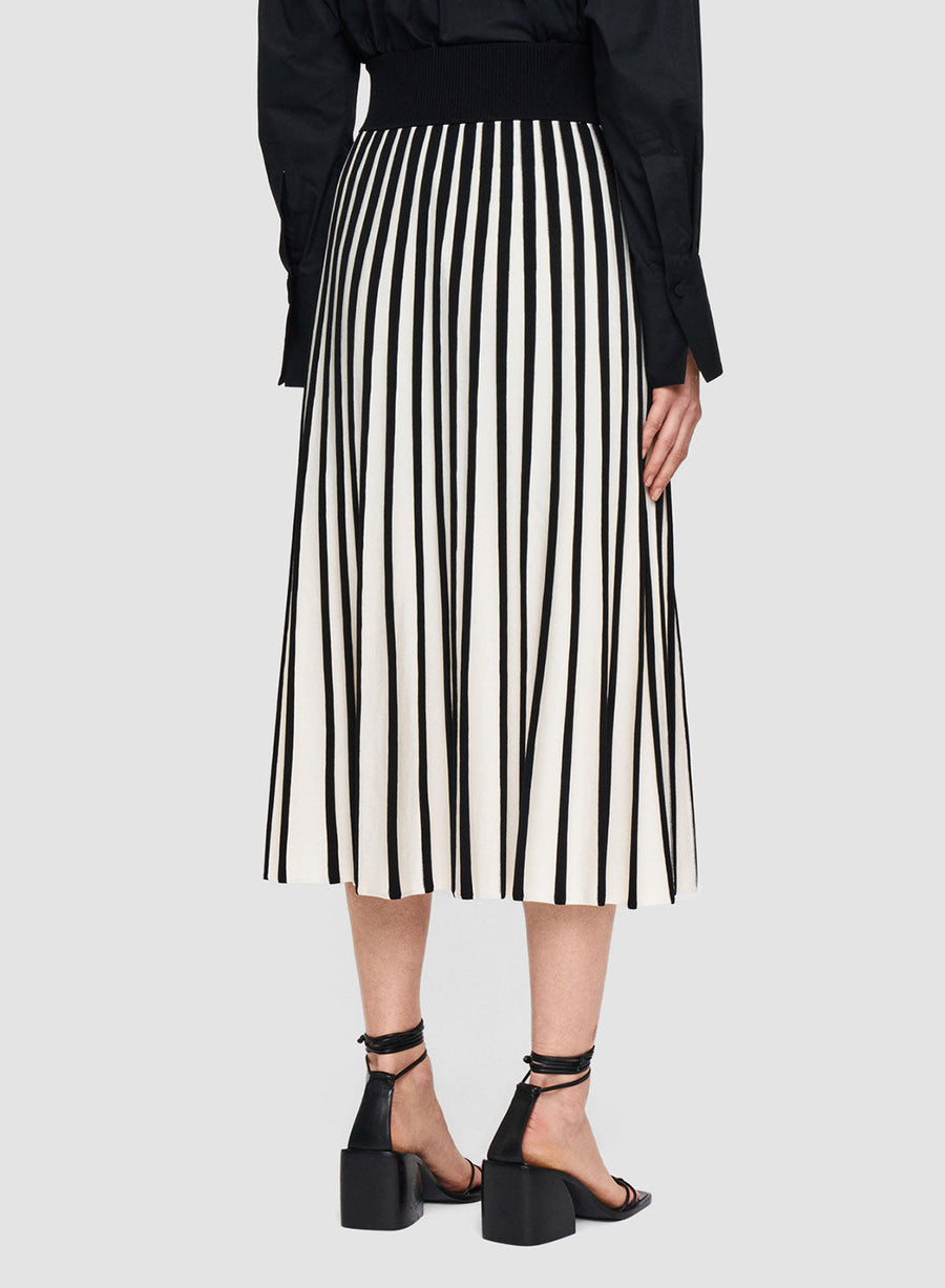 joseph skirt stripes black and white skirt figure back