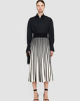 joseph skirt stripes black and white skirt figure front