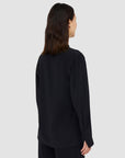 joseph silk crepe de chine buci blouse black figure back
