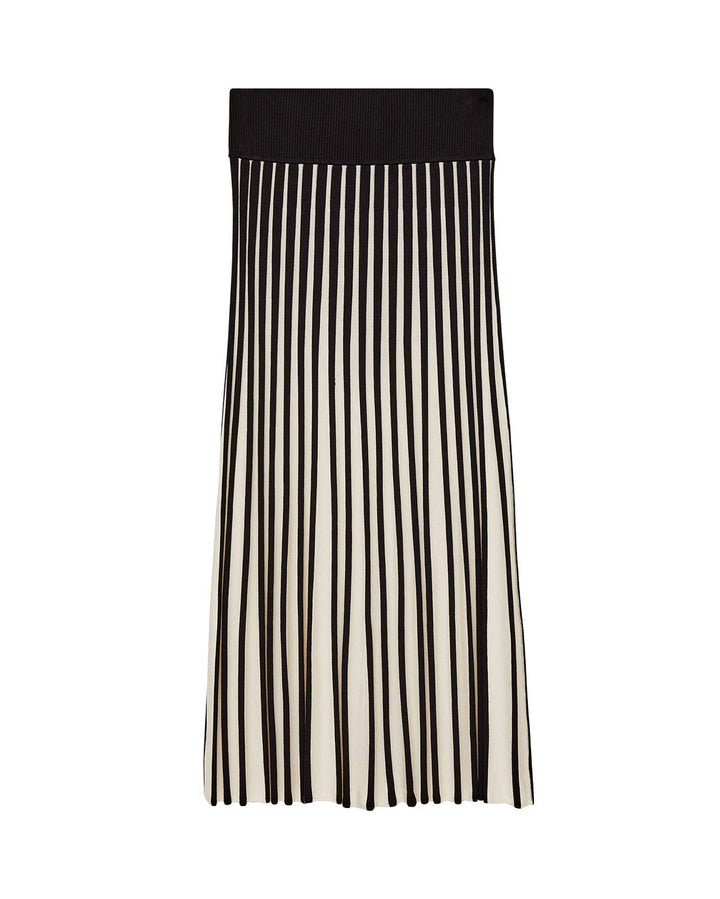 joseph stripes black and white skirt